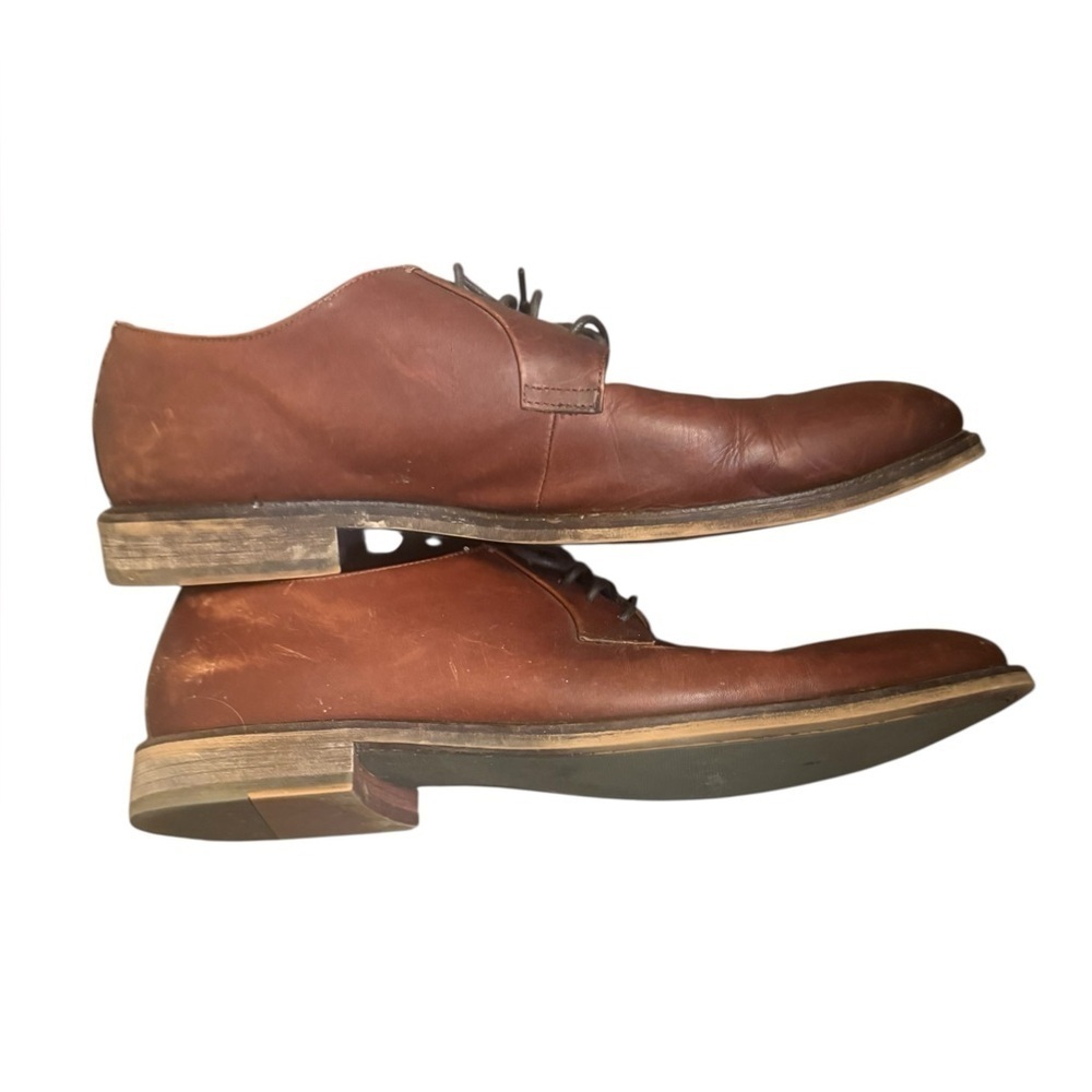 ASTON GREY Grenasien Shoes Mens 12 Dress Plain Toe Oxford Brown Leather Lace Up